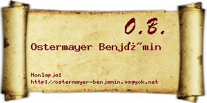Ostermayer Benjámin névjegykártya